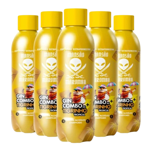 Gin + Combo Tigrinho Tropical 1L (6 unidades)